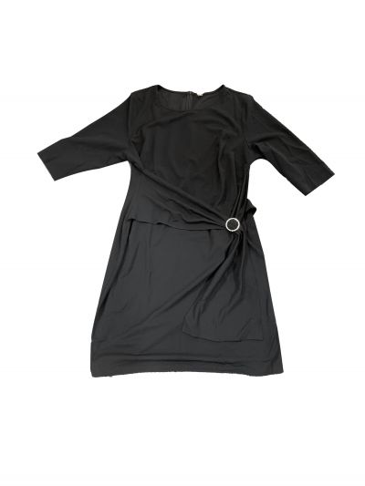 Plus Size Evening Pencil Dress for Women 3/4 Sleeve Crew Neck Dresses Business Cocktail Party with Revomable Rhinestone