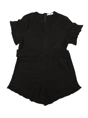 Plus Size Rompers for Women 2023 Summer Short Sleeve Cute Ruffle Front Tie Beach Short Jumpsuits