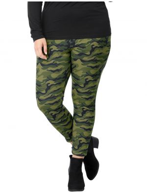 Women's Plus Size Legging Stretch Camouflage Printed Soft Leggings Mothers Day