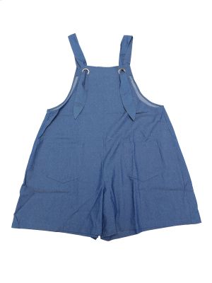 Plus Size Rompers for Women Sleeveless Square Neck Tie Shoulder Romper Shorts