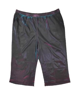 Plus Size Shiny Pants for Women Metallic Sparkly Elastic Waist Wide Leg Trousers Outfit Clubwear