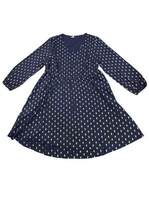 Plus Size Dress For Women V Neck Long Sleeve with Pocket Gilding Metallic Party Club Dresses