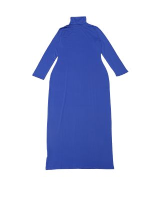 Plus Size Women's Sexy Basic Maxi Dresses Turtleneck Long Sleeve Bodycon Party Long Pencil Dress