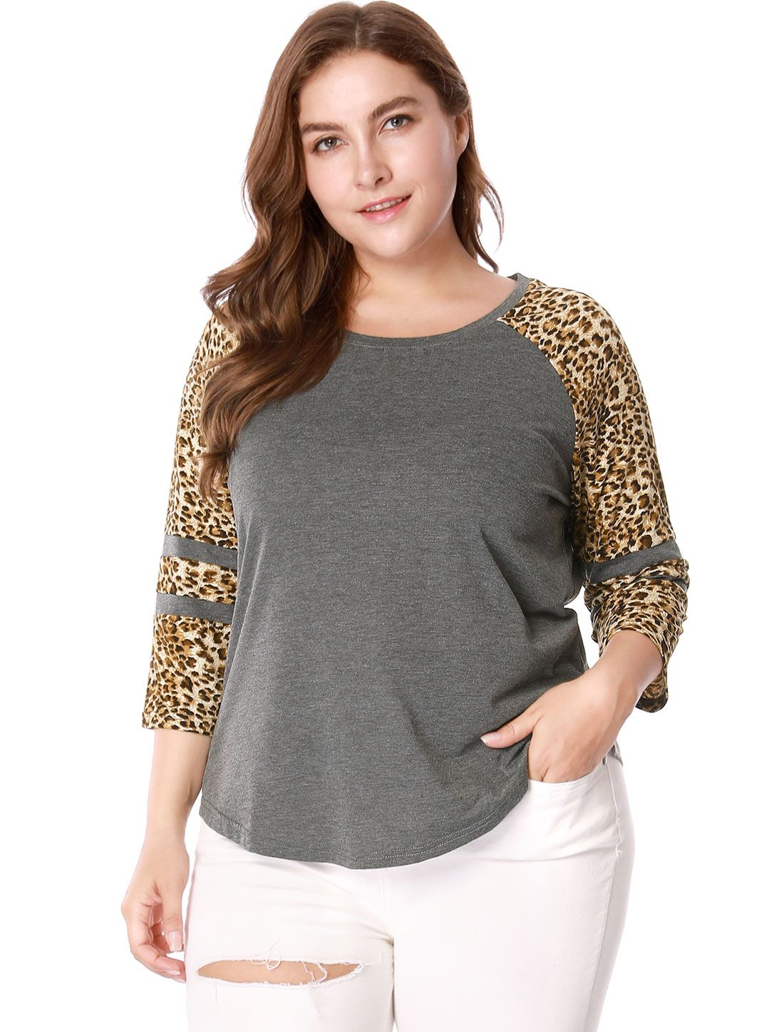 leopard raglan shirt